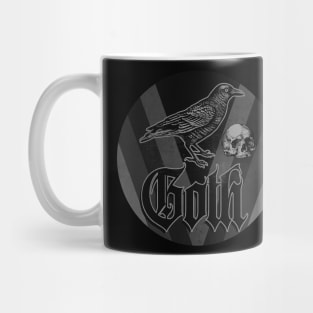 Black Goth Crow Mug